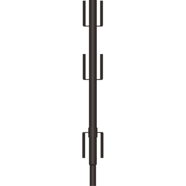 Gel�nderstolpe � 48,3 mm | til kranksystem og universalstillads | Hj�rnegel�nderstolpe | lakeret